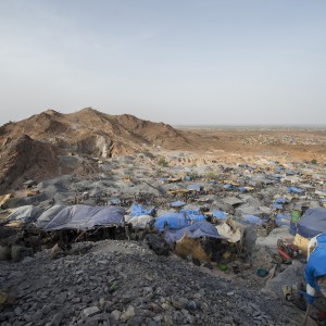 Schürferzeltstadt in Burkina Faso